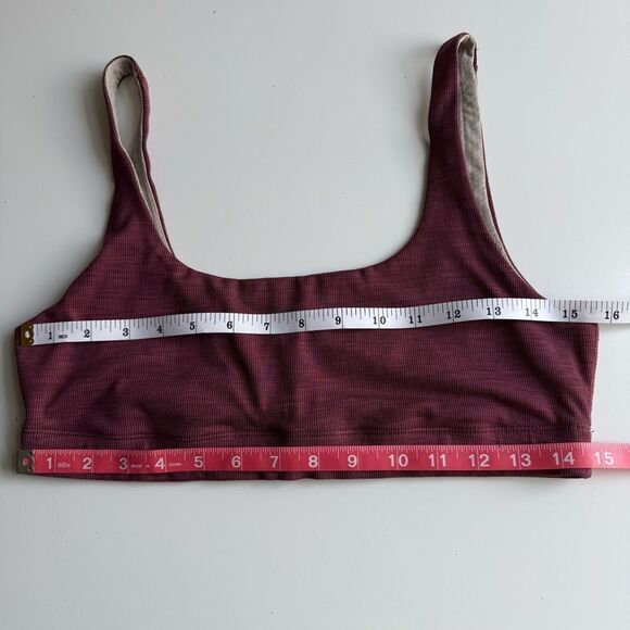 Vuori Lux Rib Daily Bra plum burgundy purple Large - Picture 3 of 6